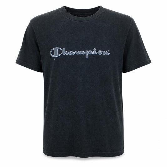 Champion Men's Black Cotton Short Sleeve T-Shirt Size L
