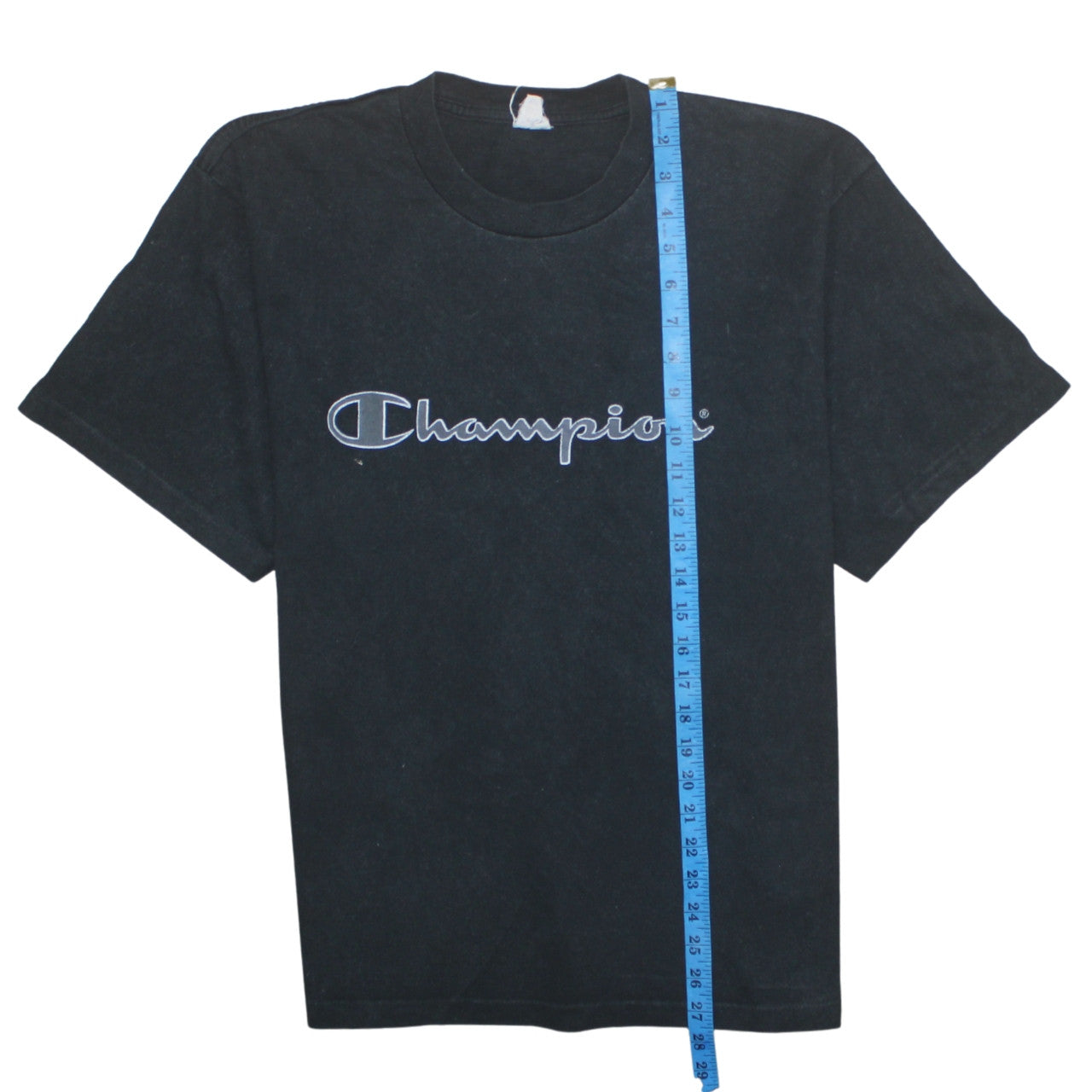 Champion Men's Black Cotton Short Sleeve T-Shirt Size L