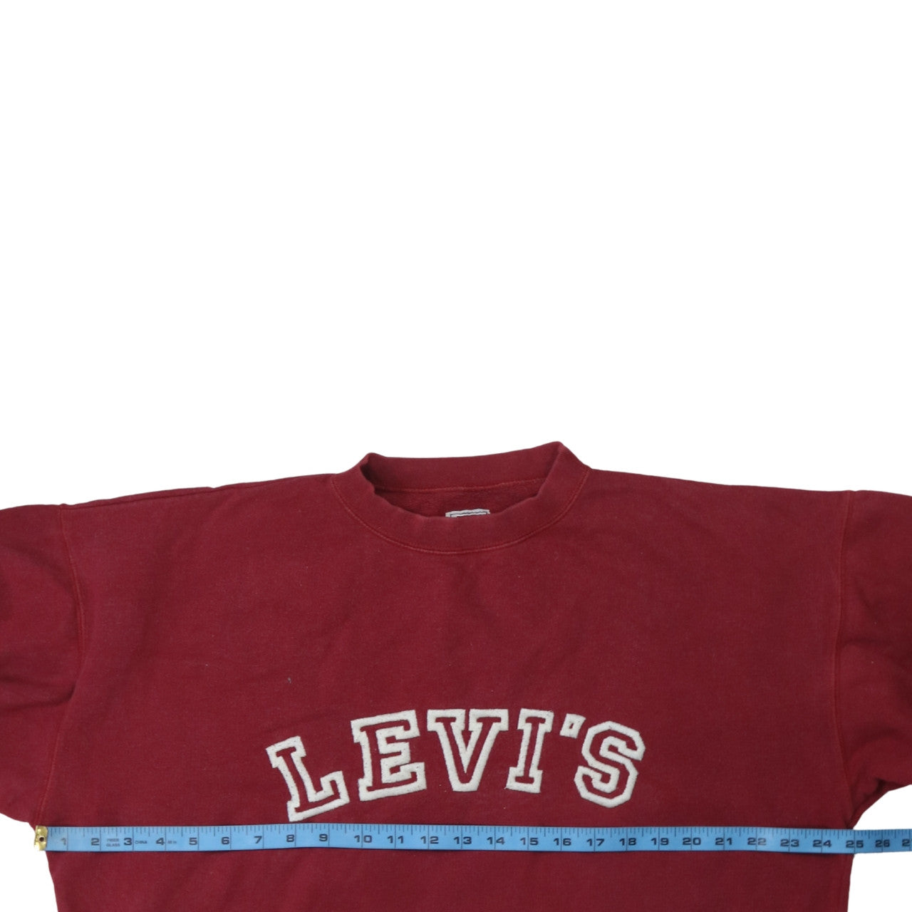 Levi's Men's Red XL Crew Neck Logo Pullover Sweatshirt