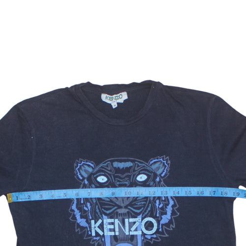 Kenzo Men Black Embroidered Tiger Logo T-Shirt Size M
