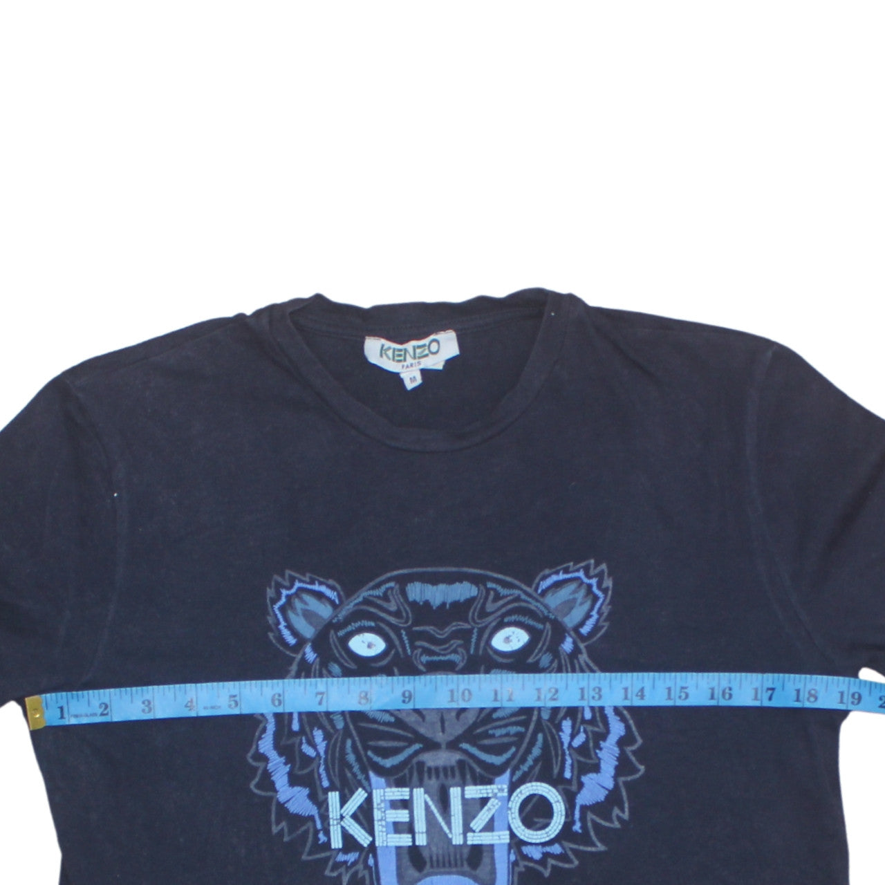Kenzo Men Black Embroidered Tiger Logo T-Shirt Size M