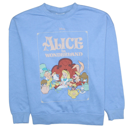 Disney Classics Alice in Wonderland Blue Sweatshirt Women L Pullover