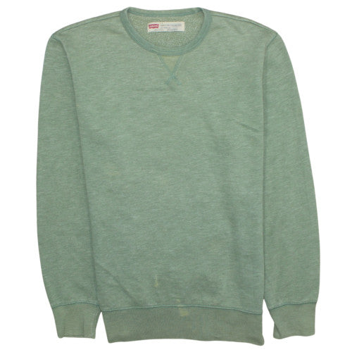Levi's Men's Green Crew Neck Fleece Sweatshirt Size L Pullover