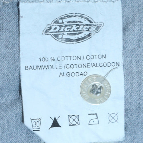Dickies Men's Grey 2XL Cotton Short Sleeve Workwear Polo Shirt
