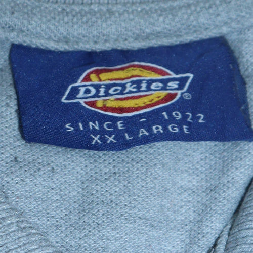 Dickies Men's Grey 2XL Cotton Short Sleeve Workwear Polo Shirt