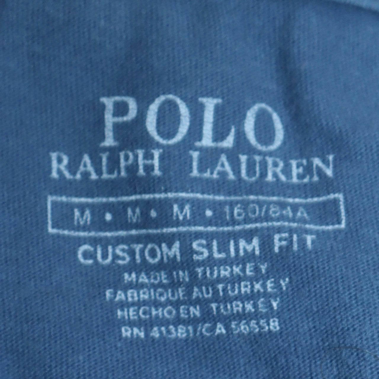 Polo Ralph Lauren Men's Blue Slim Fit Cotton Crew Neck T-Shirt Size M