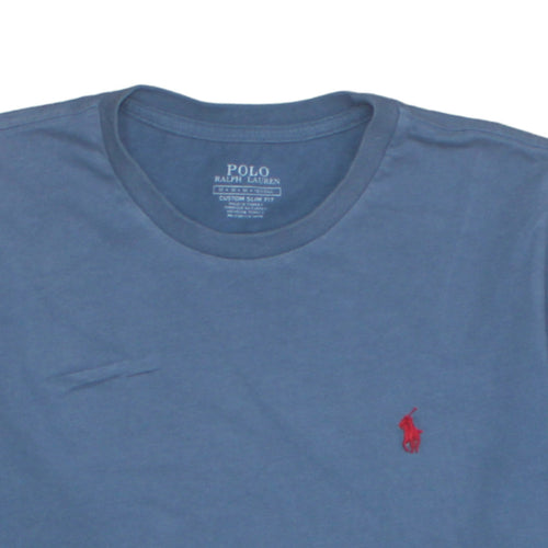 Polo Ralph Lauren Men's Blue Slim Fit Cotton Crew Neck T-Shirt Size M