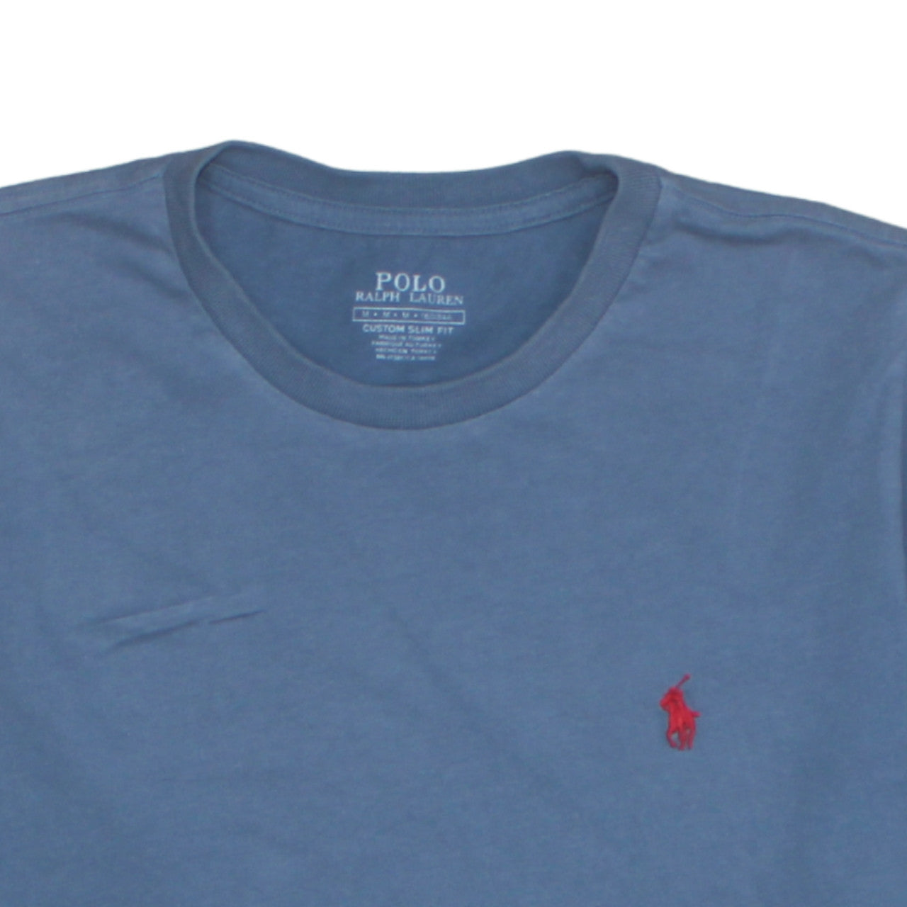 Polo Ralph Lauren Men's Blue Slim Fit Cotton Crew Neck T-Shirt Size M