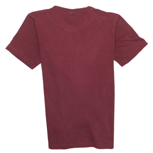 Champion Men's Burgundy Crew Neck Short Sleeve Cotton T-Shirt XL