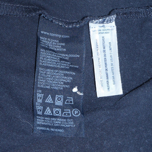Tommy Hilfiger Men's Black XL Cotton Polo Shirt Classic Logo