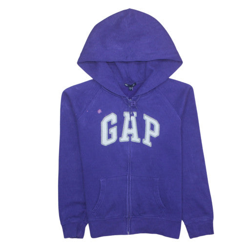 GAP Womens Purple Full Zip Hoodie L Cotton Blend Casual Sweatshirt