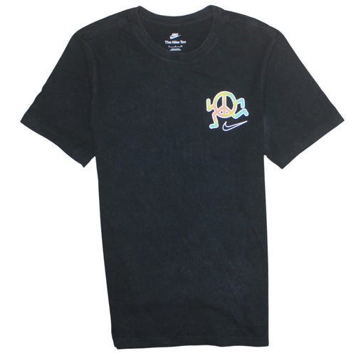Nike Men's Black Peace Love Graphic Short Sleeve T-Shirt Size S