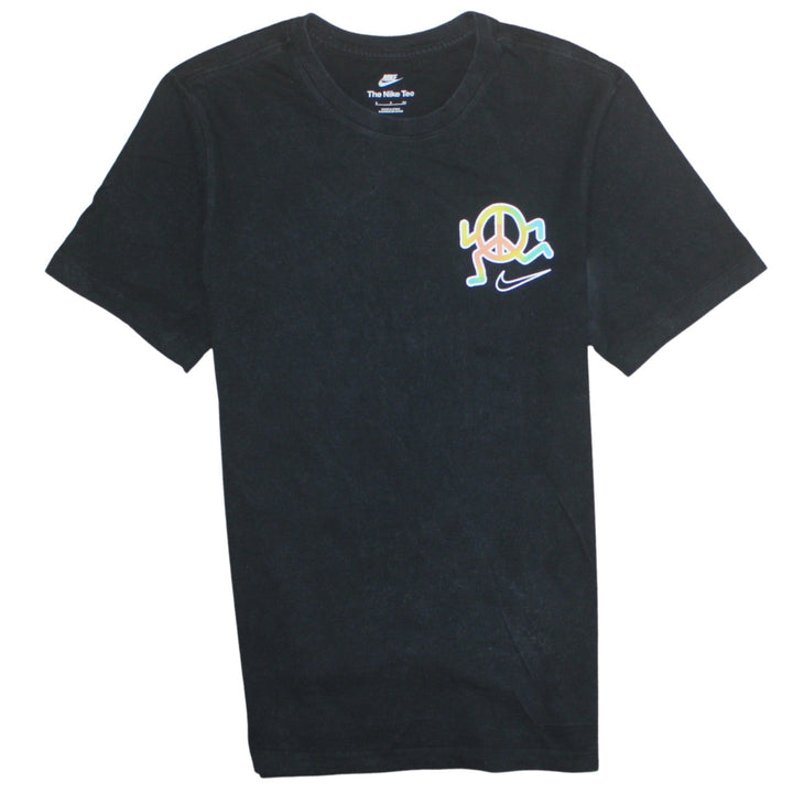Nike Men's Black Peace Love Graphic Short Sleeve T-Shirt Size S