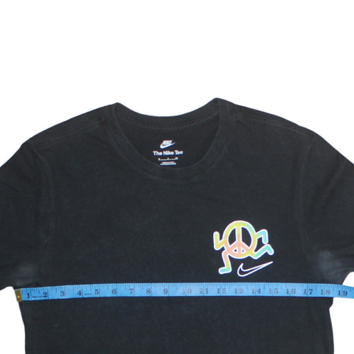 Nike Men's Black Peace Love Graphic Short Sleeve T-Shirt Size S
