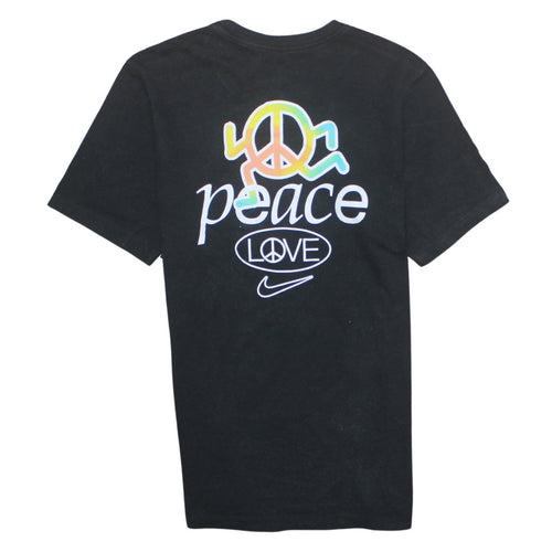 Nike Men's Black Peace Love Graphic Short Sleeve T-Shirt Size S