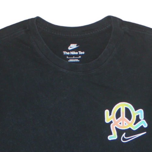 Nike Men's Black Peace Love Graphic Short Sleeve T-Shirt Size S
