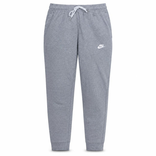 Front view of Nike men’s grey jogger trousers s regular fit sportswear