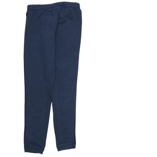 Converse Women's Blue Fleece Joggers Size M Drawstring Tapered Fit