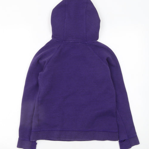 Nike Boys Purple Pullover Hoodie 10-12 Years Fleece Cotton Blend