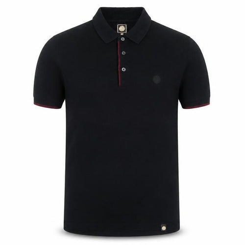 Pretty Green Men's Black XS Cotton Polo Shirt Short Sleeve Classic Fit