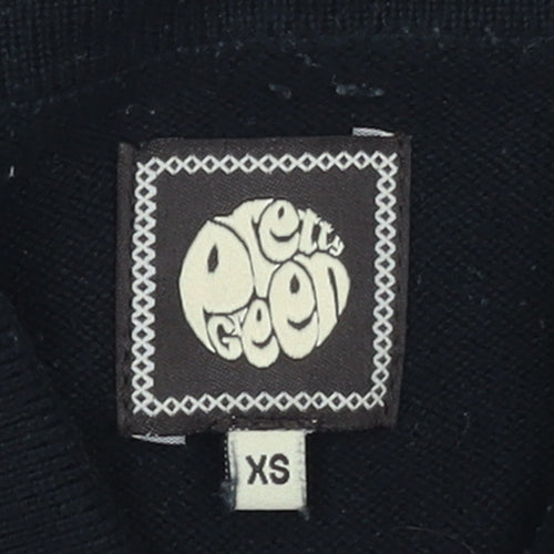 Pretty Green Men's Black XS Cotton Polo Shirt Short Sleeve Classic Fit