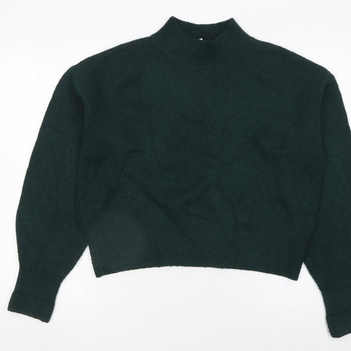 & Other Stories Women Green Mock Neck Knit Pullover Jumper Size S