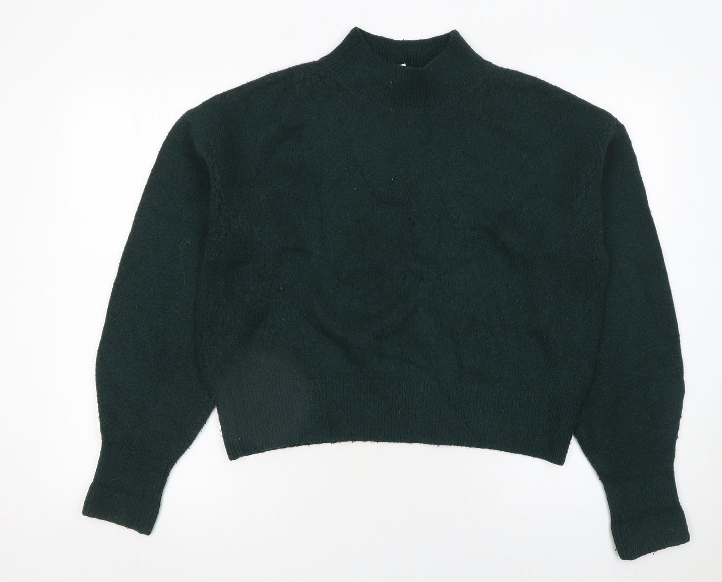 & Other Stories Women Green Mock Neck Knit Pullover Jumper Size S