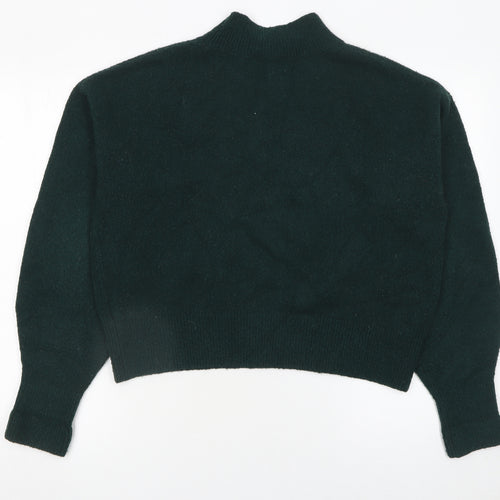 & Other Stories Women Green Mock Neck Knit Pullover Jumper Size S
