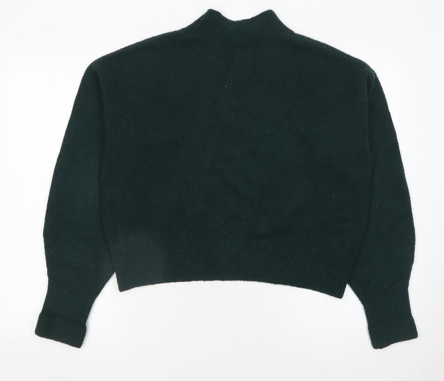& Other Stories Women Green Mock Neck Knit Pullover Jumper Size S