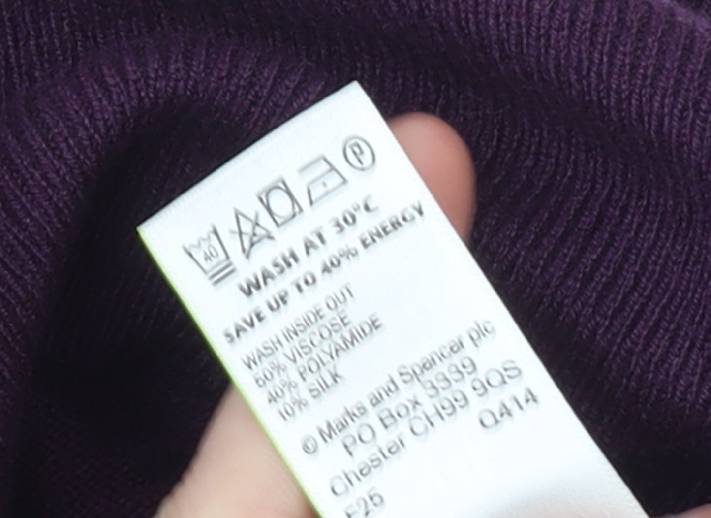 Marks and Spencer Women's Purple Size 8 Knit Open Zip Cardigan