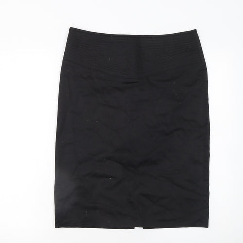 New Look Women's Black Cotton Stretch Pencil Skirt UK 12