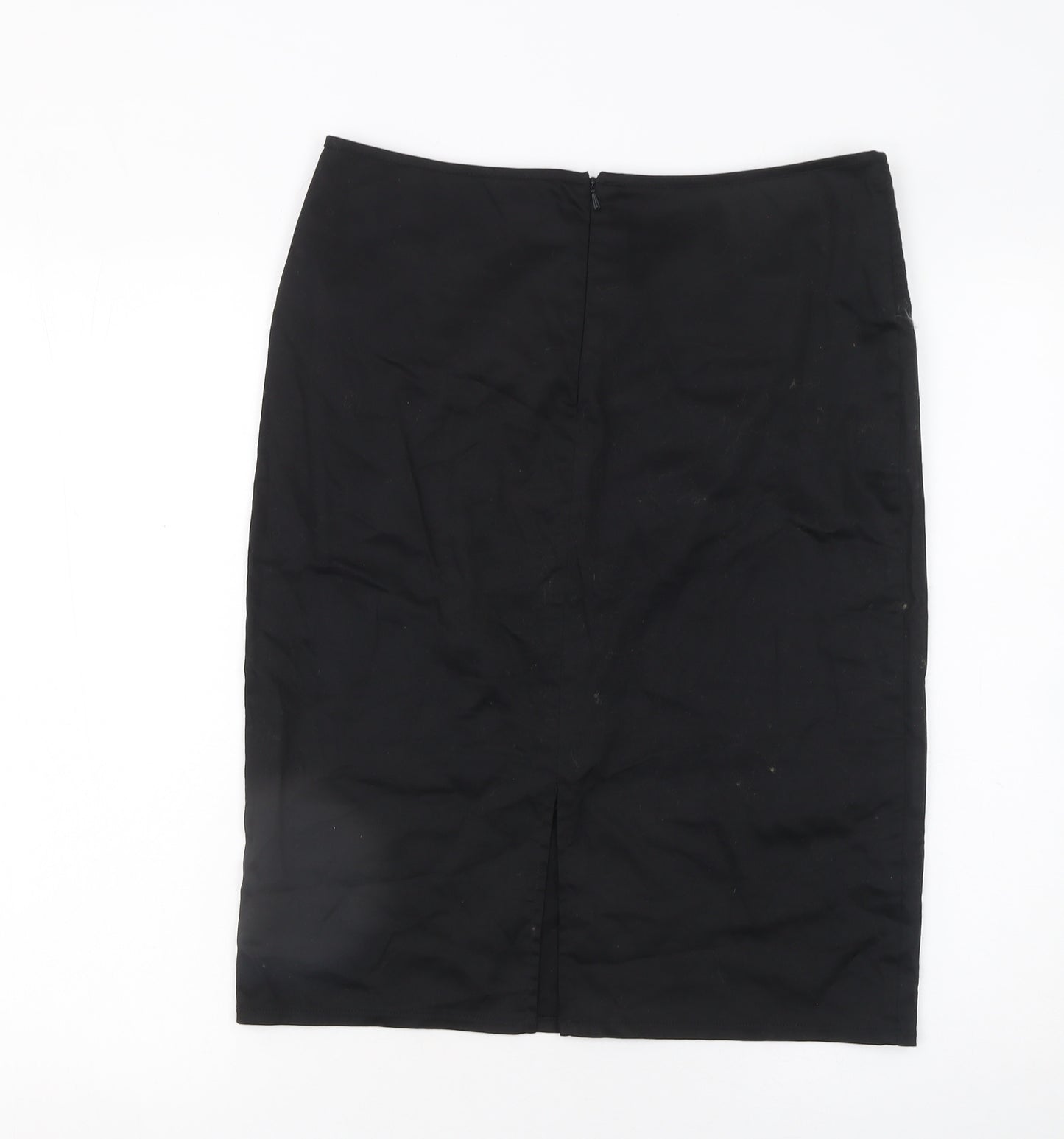 New Look Women's Black Cotton Stretch Pencil Skirt UK 12