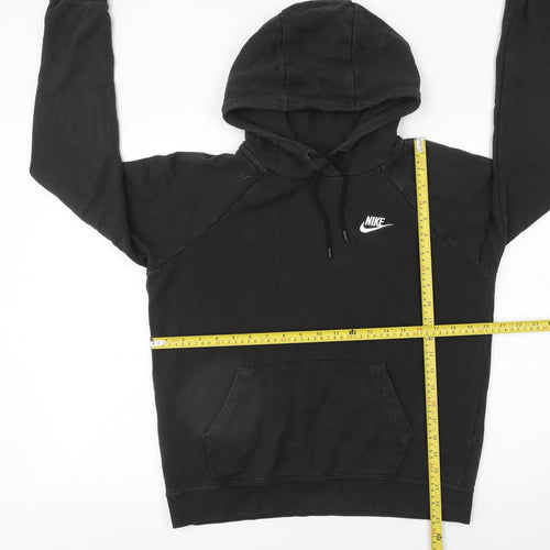 Nike Women Black Small Pullover Hoodie Sweatshirt Fleece Logo