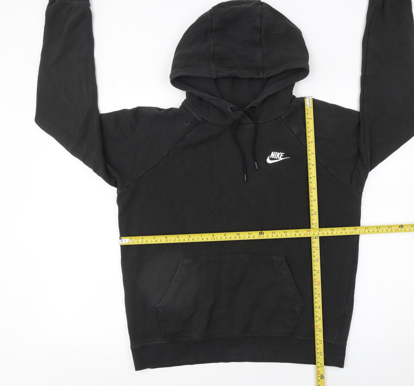 Nike Women Black Small Pullover Hoodie Sweatshirt Fleece Logo