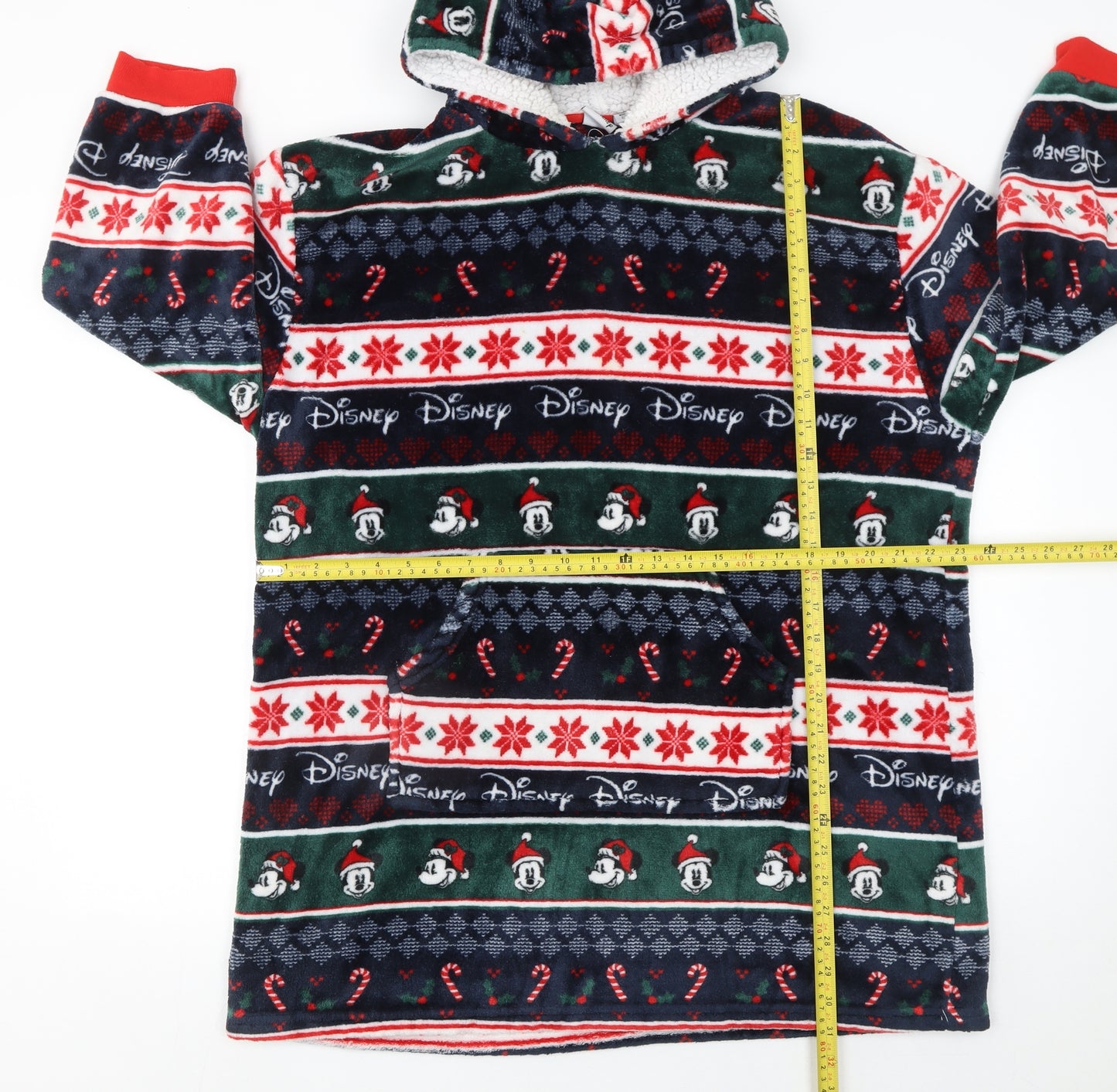 Disney Boys Multicoloured L Fleece Mickey Mouse Hooded Christmas Robe