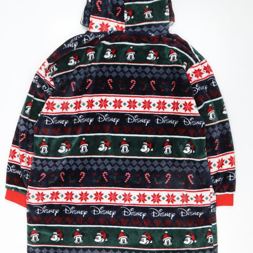 Disney Boys Multicoloured L Fleece Mickey Mouse Hooded Christmas Robe