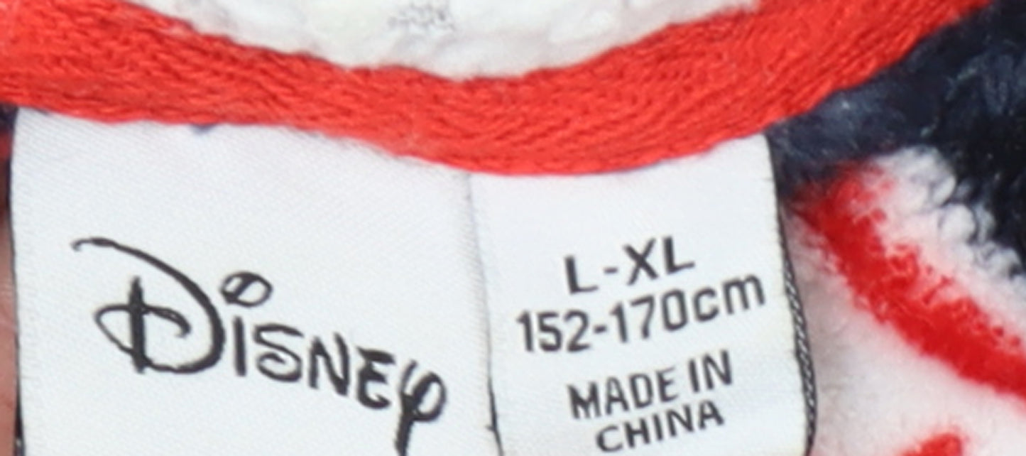 Disney Boys Multicoloured L Fleece Mickey Mouse Hooded Christmas Robe