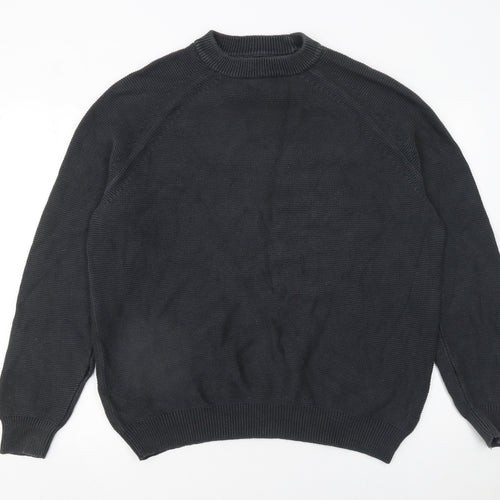 Jasper Conran Men’s Black Cotton Knit Crew Neck Jumper XL