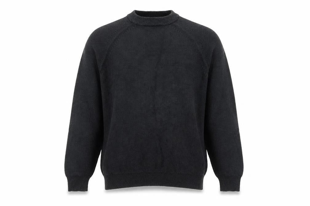 Front view of Jasper Conran Men’s Black Cotton Knit Crew Neck Jumper XL