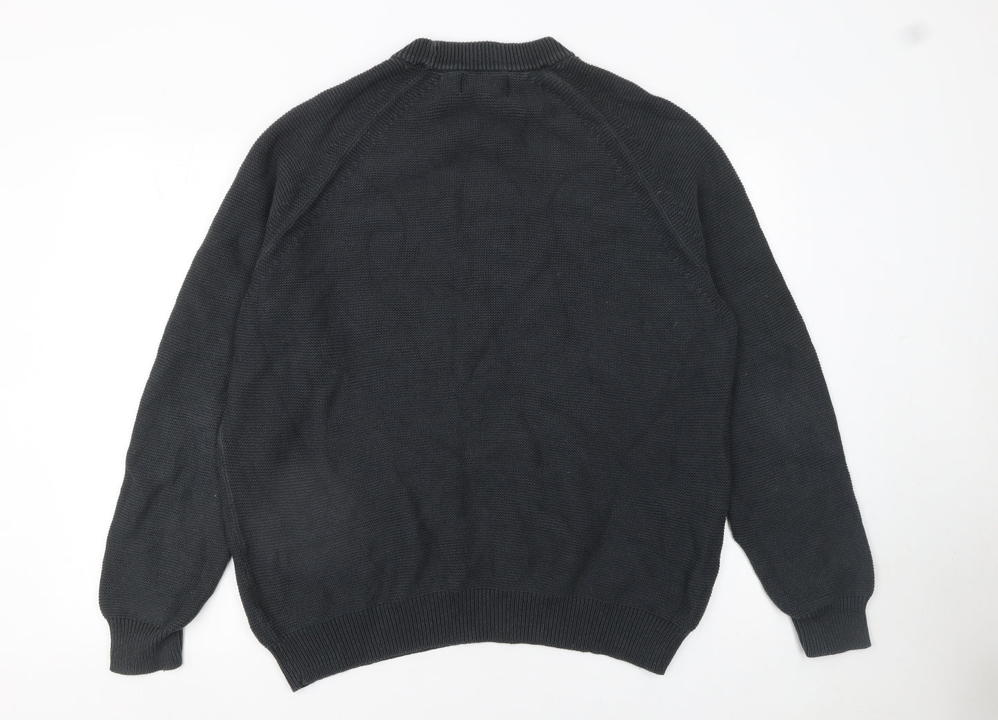 Jasper Conran Men’s Black Cotton Knit Crew Neck Jumper XL