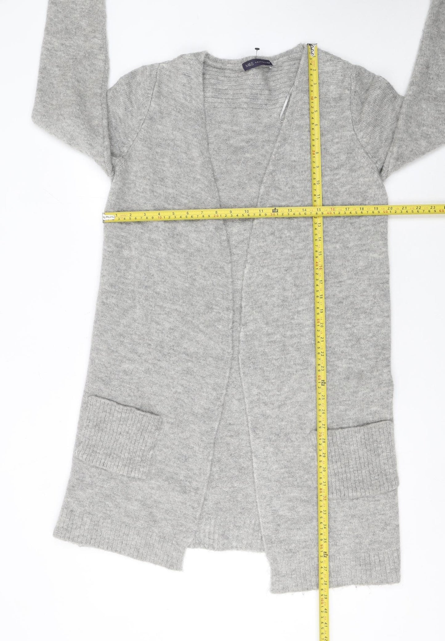 Marks and Spencer Women’s Grey Longline Knit Cardigan Size 8