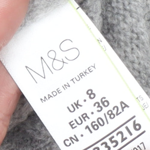 Marks and Spencer Women’s Grey Longline Knit Cardigan Size 8