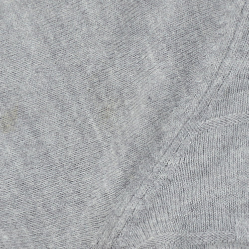 Maine New England Women's Grey Long Sleeve Open Knit Cardigan Size 12