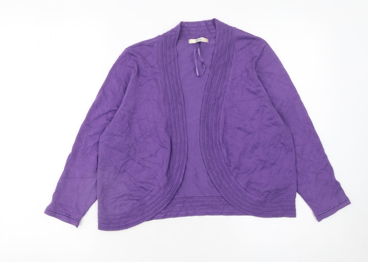 Marks and Spencer Women's Purple Knit Cardigan Size 14