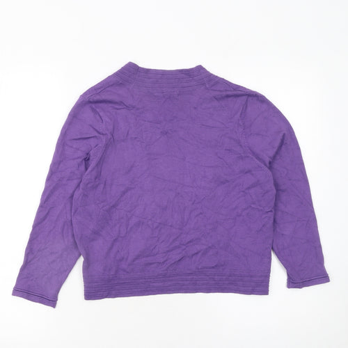 Marks and Spencer Women's Purple Knit Cardigan Size 14