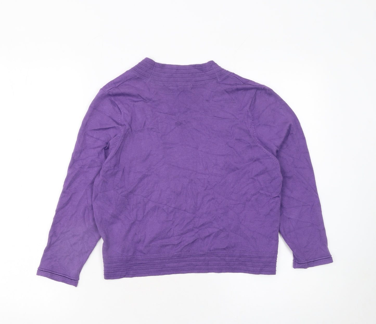 Marks and Spencer Women's Purple Knit Cardigan Size 14