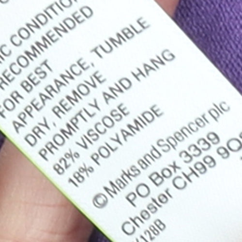 Marks and Spencer Women's Purple Knit Cardigan Size 14