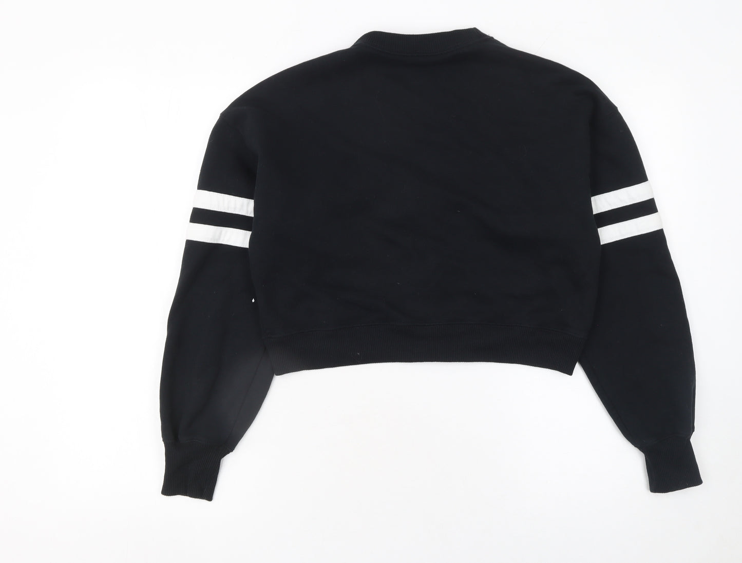 Hollister Women's Black XS Cropped Varsity Jacket