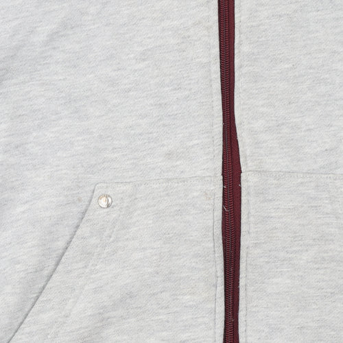 Adidas Boys Grey Full Zip Hoodie 11-12 Years Sports Casual Fleece