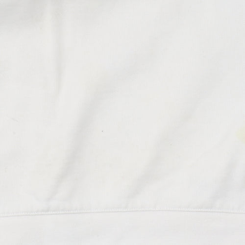 Nike Men's White Large Crew Neck Pullover Logo Sweatshirt